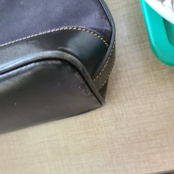 Vintage Black Ralph Lauren 'Lauren' Cotton & Leather Crossbody Bag - Picture 7 of 16